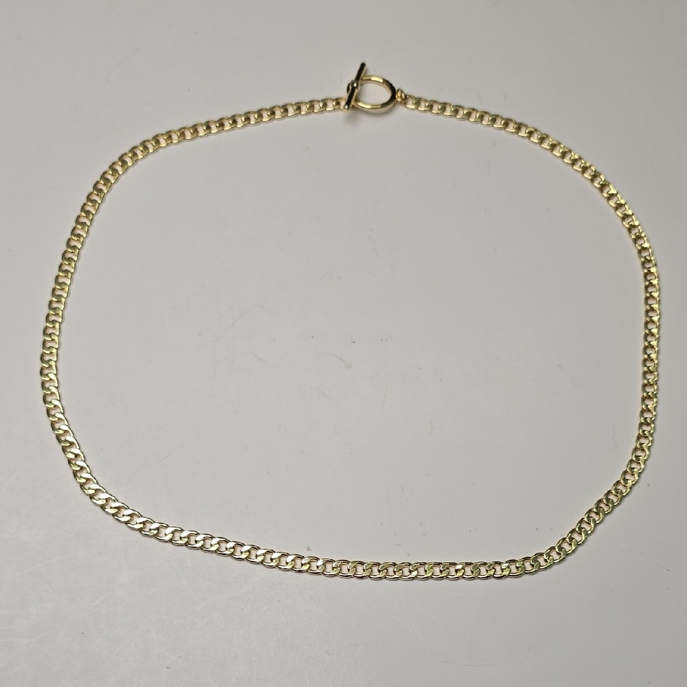 Gold Curb Chain Necklace